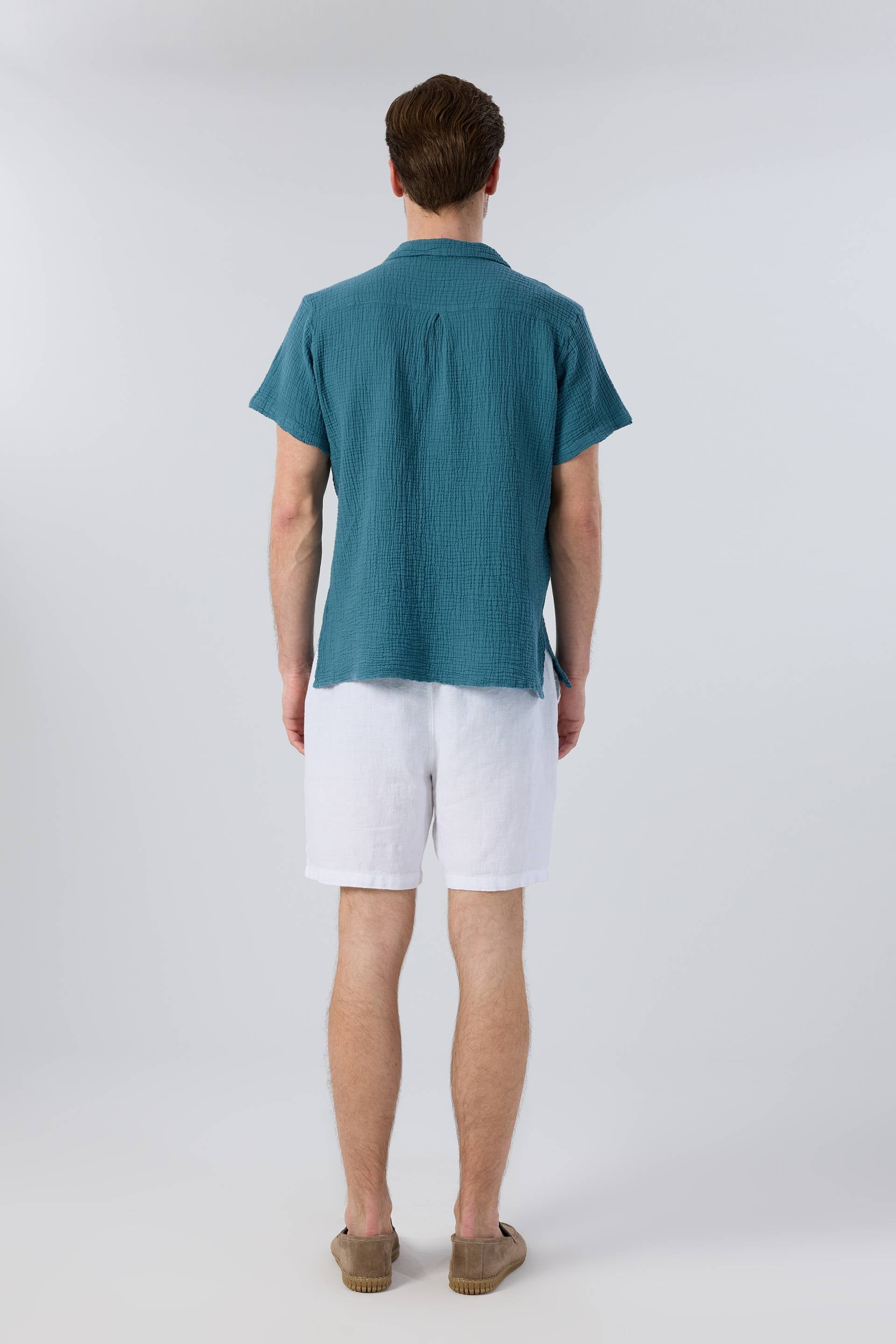 Müslin Polo Yaka Erkek Tişört #renk_Petrol