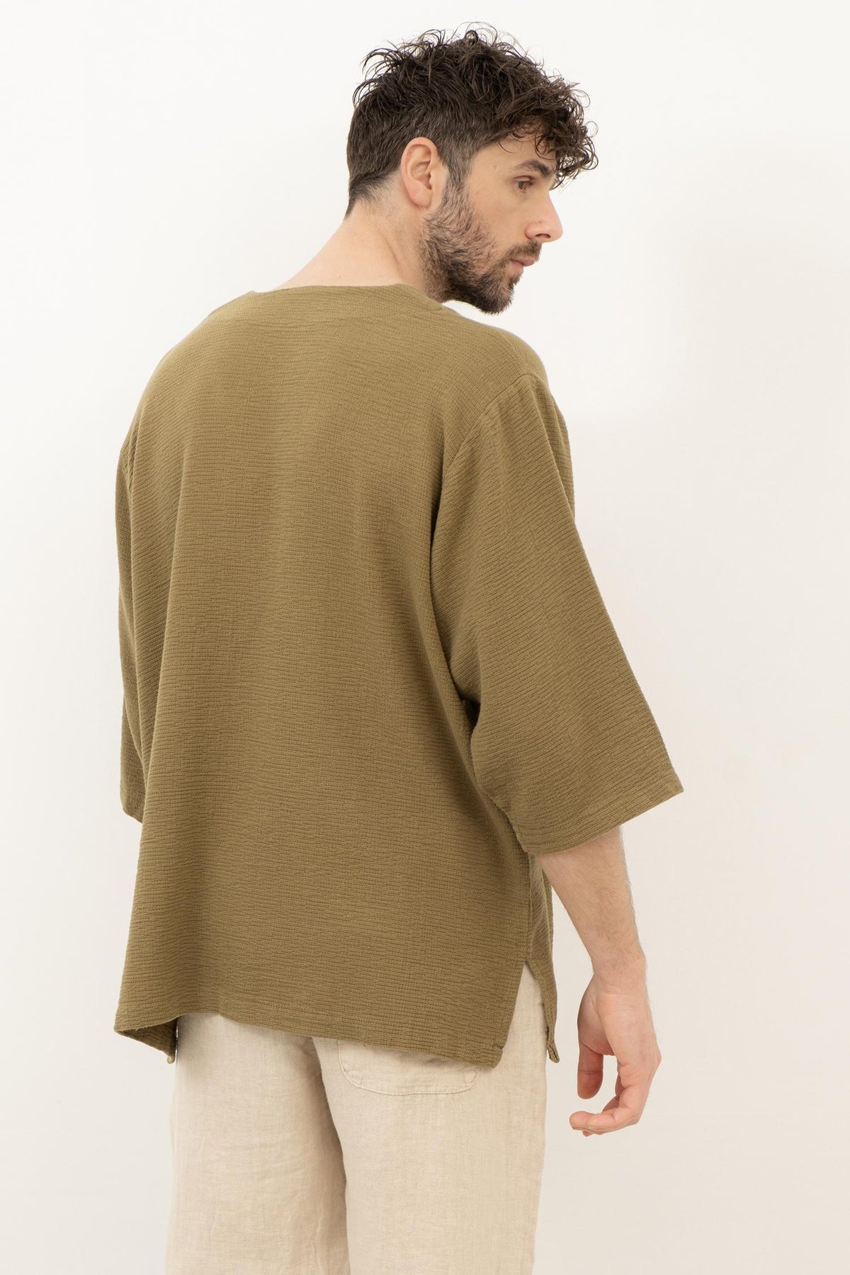 Etamin Unisex Oversize Tişört #renk_Haki