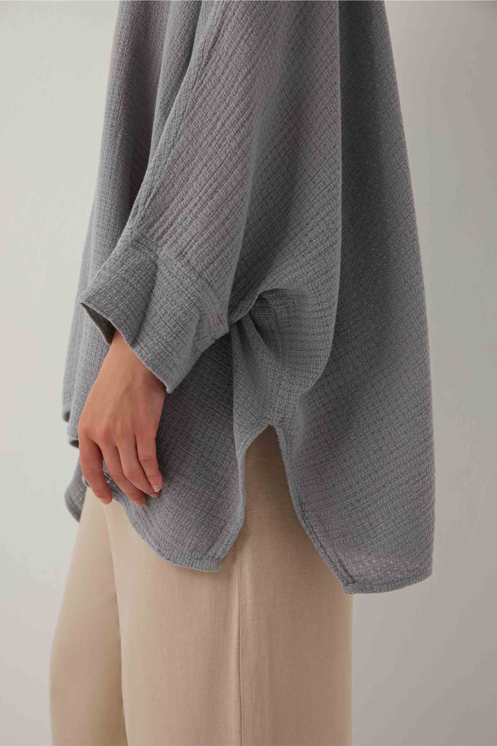 Ease Etamin Dokulu Kimono Gömlek