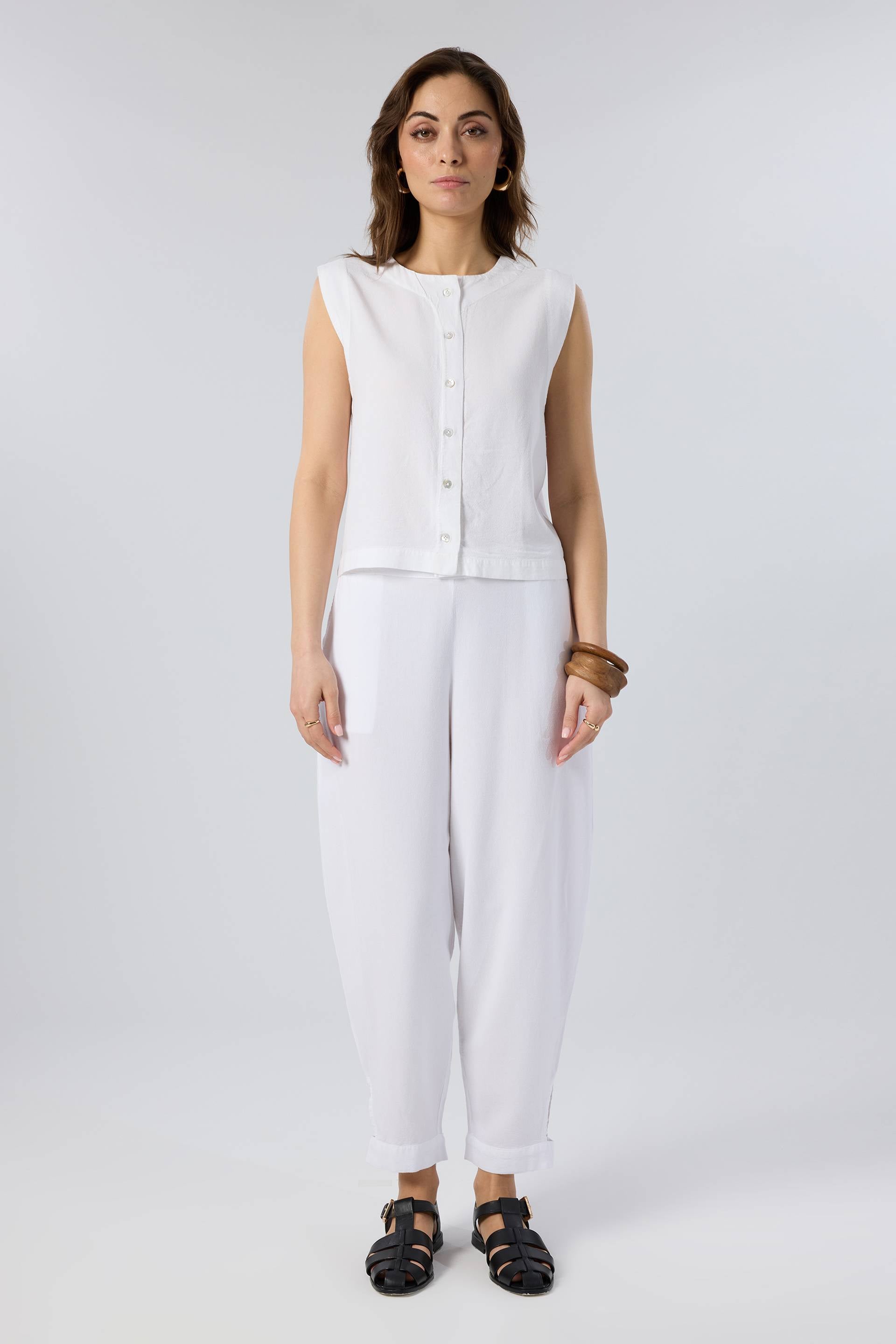 Linea Viskon Keten Şalvar Pantolon
#renk_Beyaz