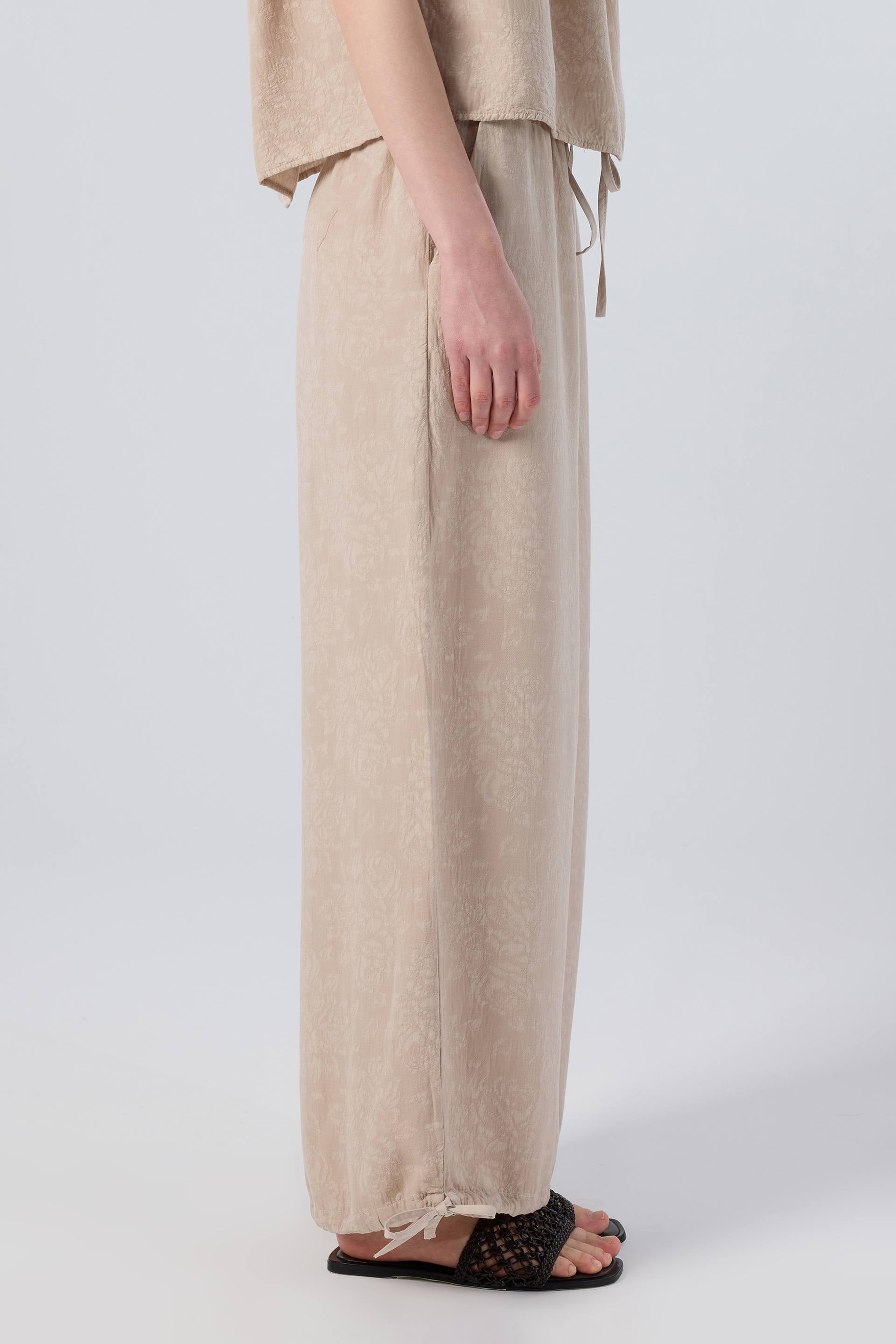 Luma Dokulu Tencel Pantolon #renk_Flax