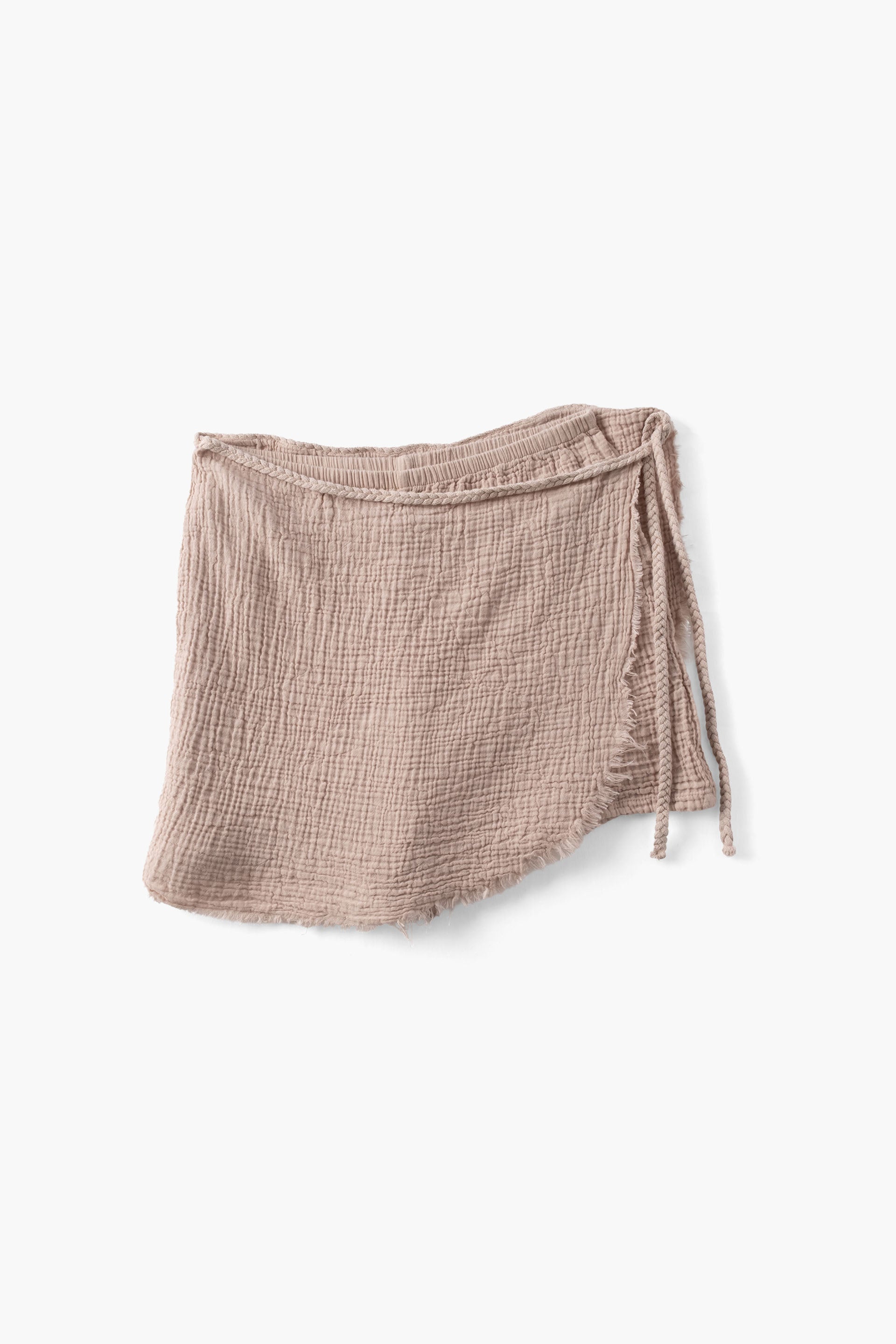 Nomad Müslin Wrap Kadın Şort Etek #renk_Flax