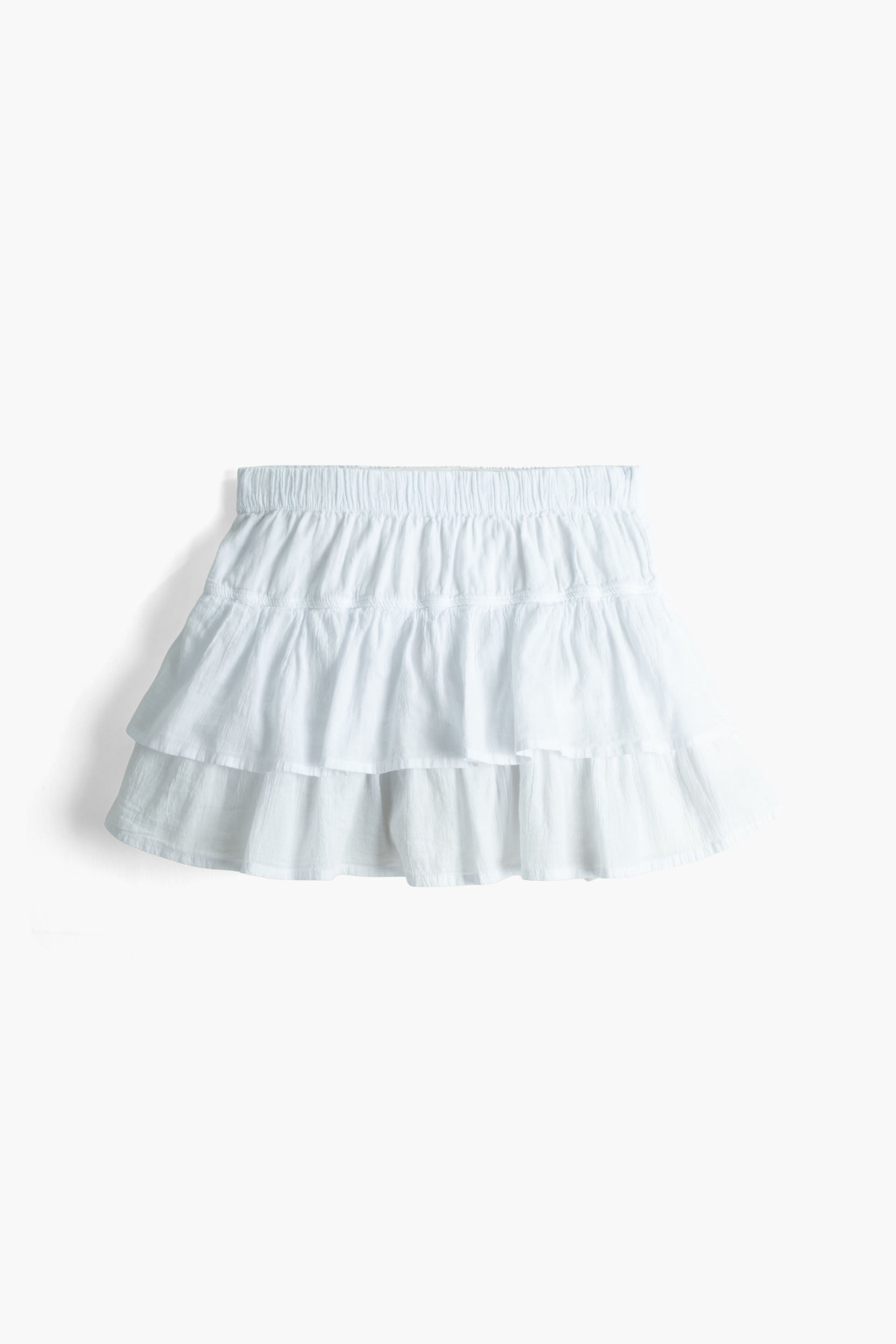 Breeze Katlı Şort Astarlı Mini Etek #renk_Beyaz