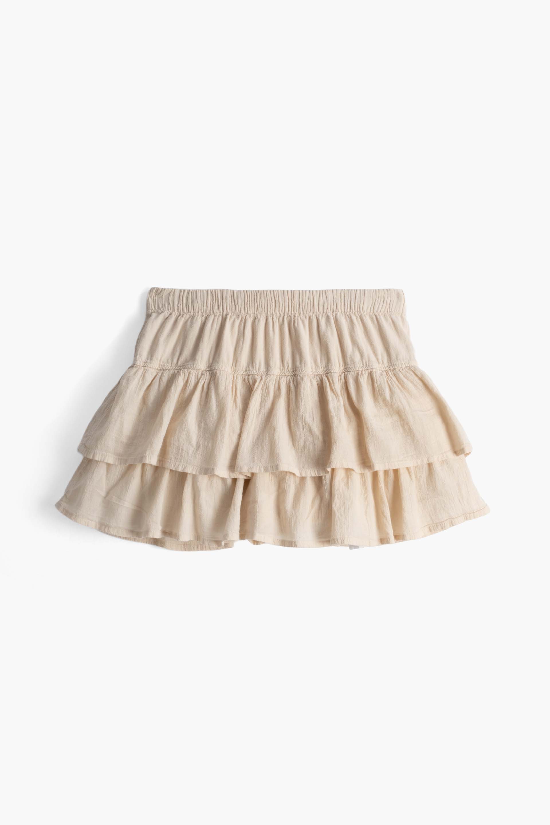 Breeze Katlı Şort Astarlı Mini Etek #renk_Bej