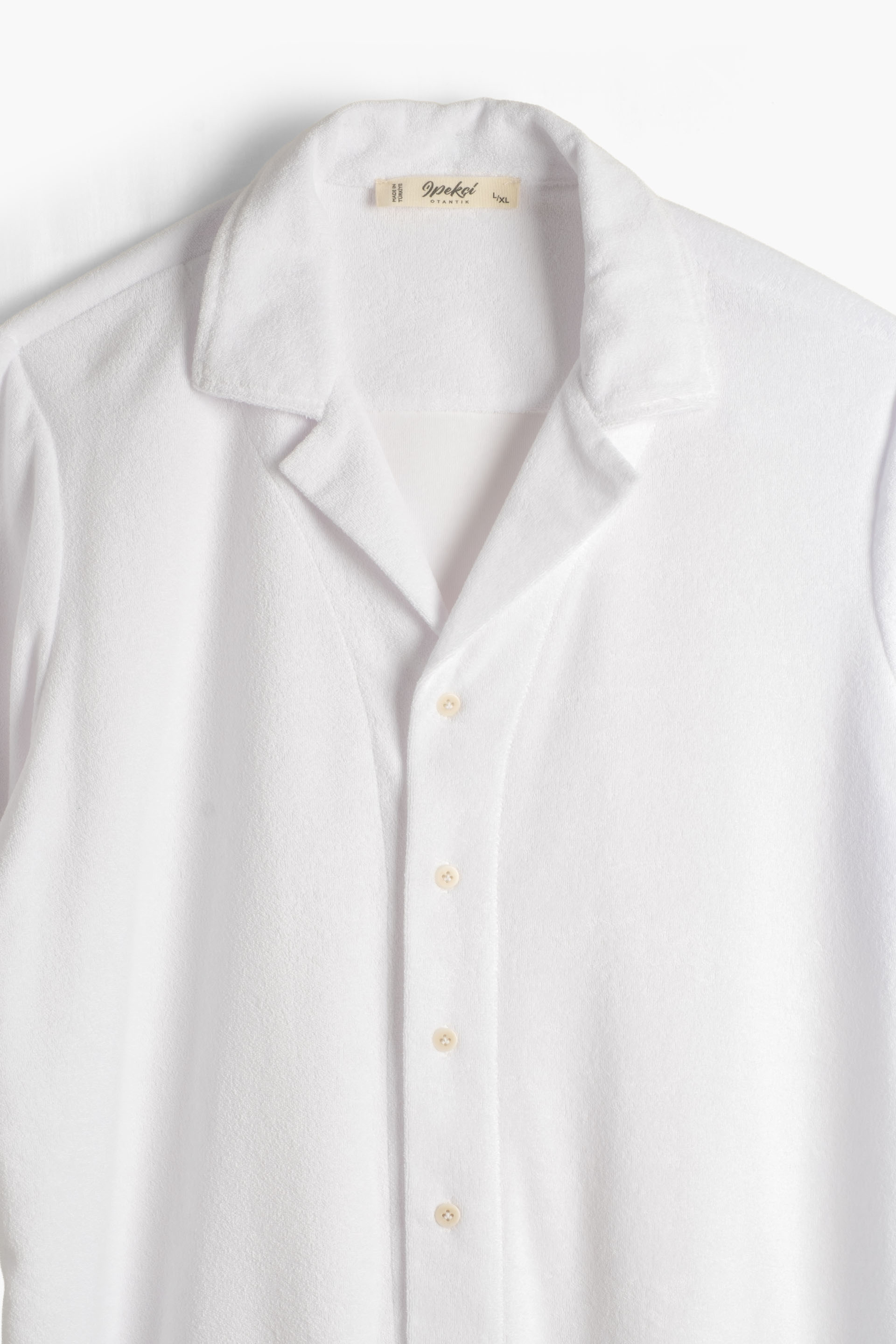 Terry Flow Cotton Erkek Gömlek #renk_Beyaz