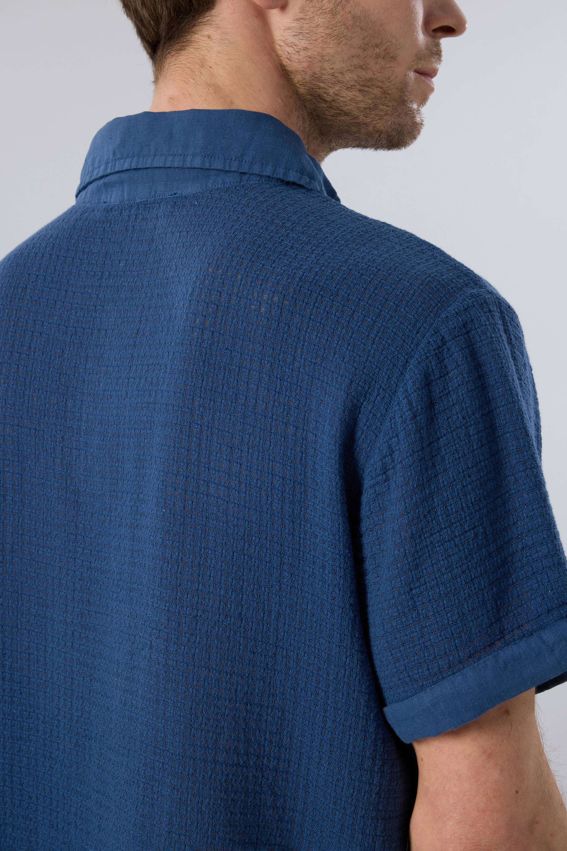 Ease Polo Yaka Garnili Erkek Polo Yaka Tişört Lacivert #renk_Navy