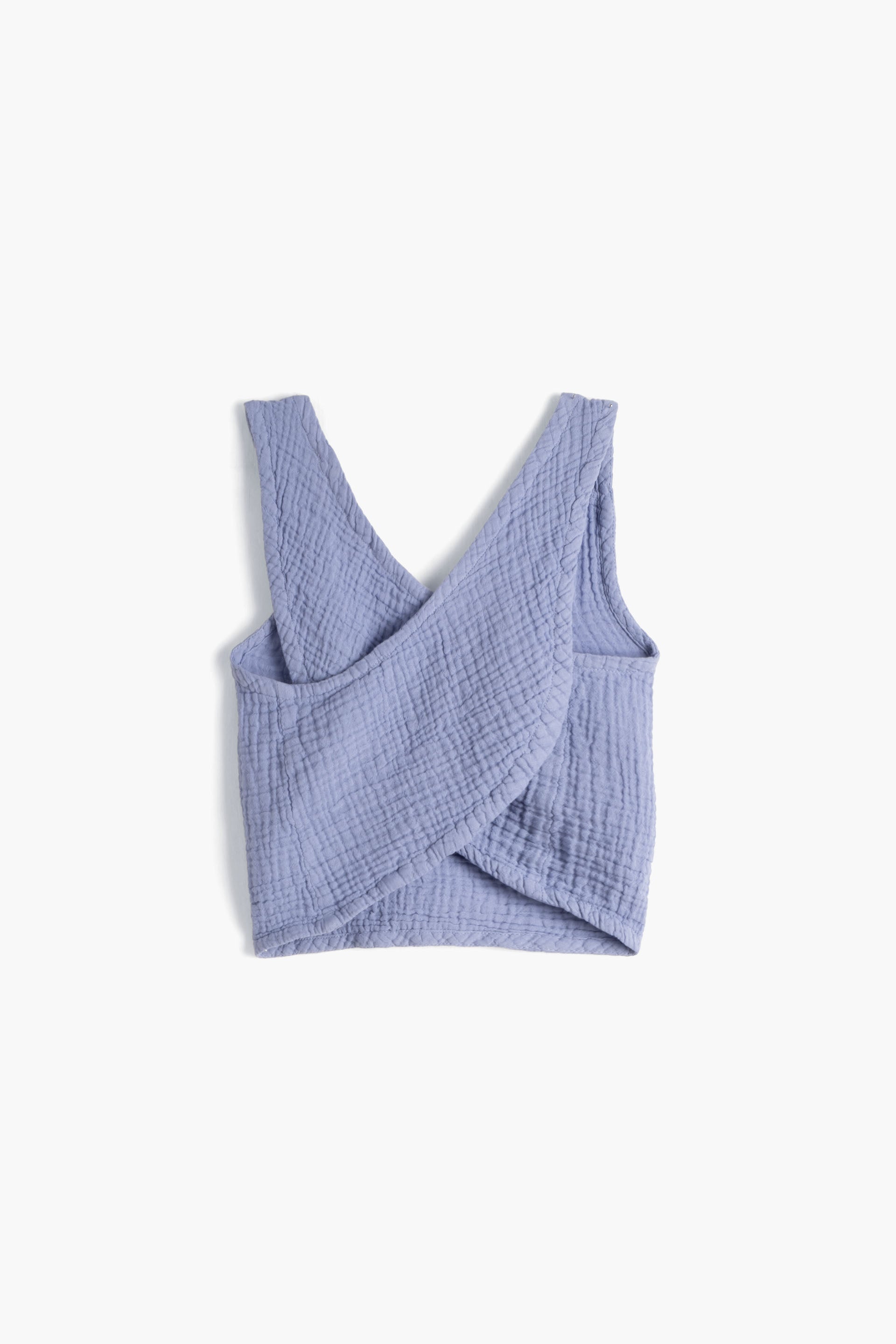 Nomad Müslin Çapraz Askılı Kız Çocuk Bluz #renk_Denim Blue