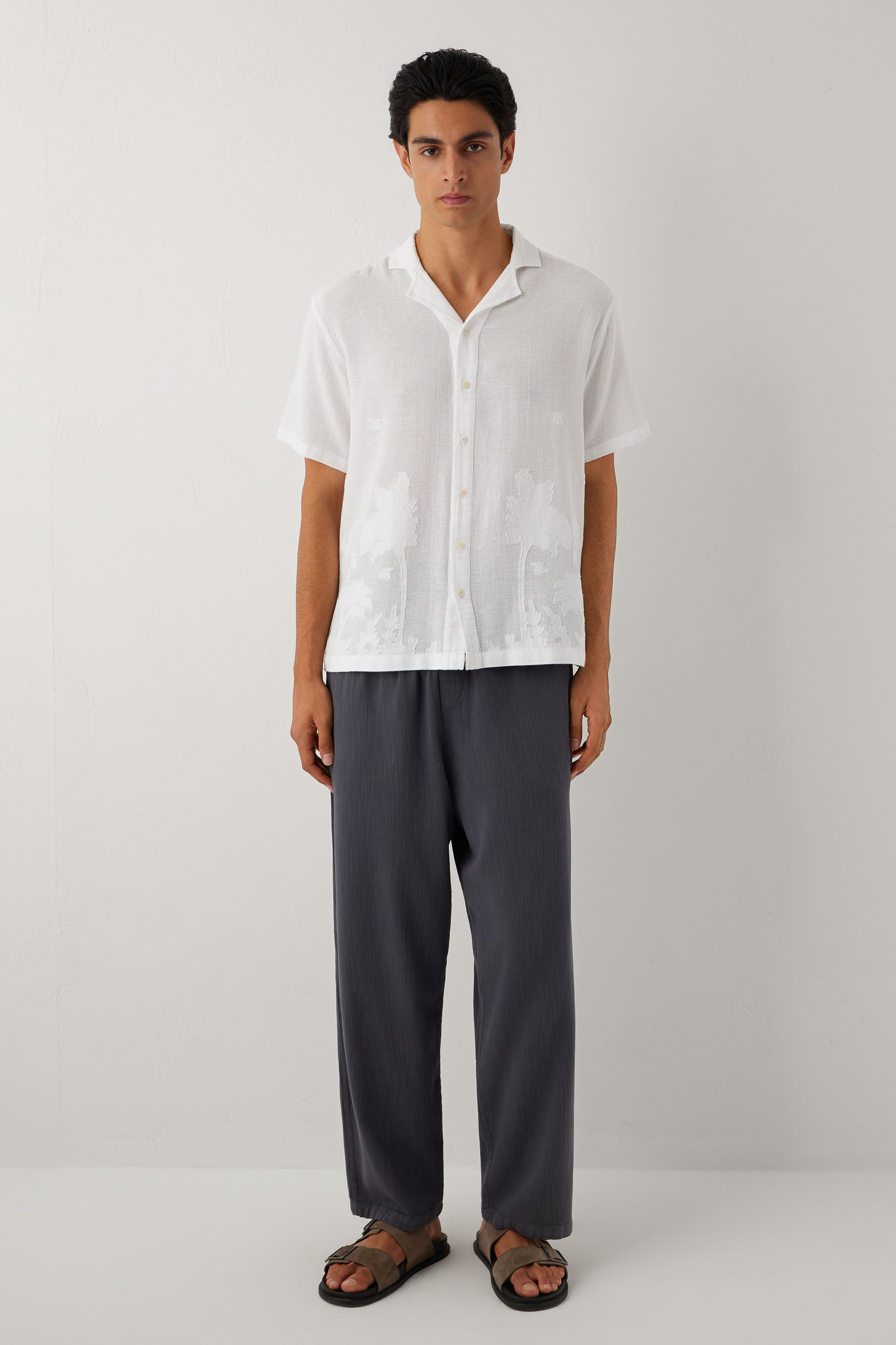 Flow Unisex Düz Paça Pantolon #renk_Antrasit
