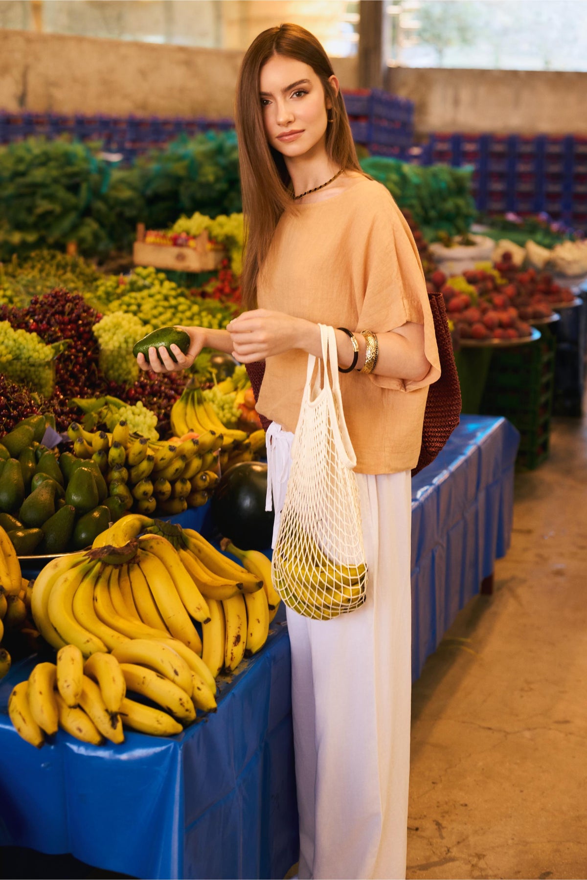 Keten Yarasa Kol Oversize Bluz