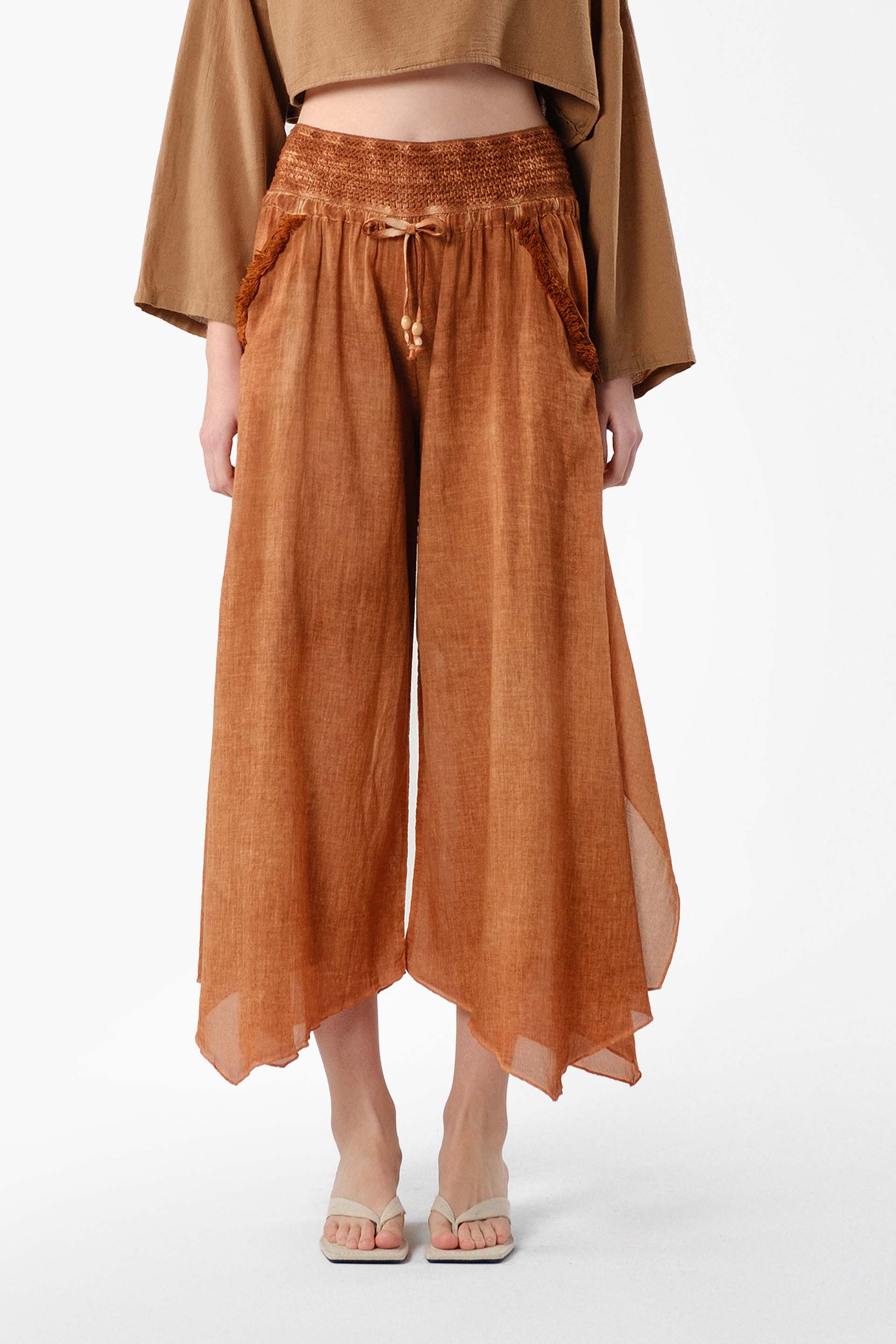 İspanyol Paça Otantik Kadın Pantolon / Kiremit #renk_Terra Cotta