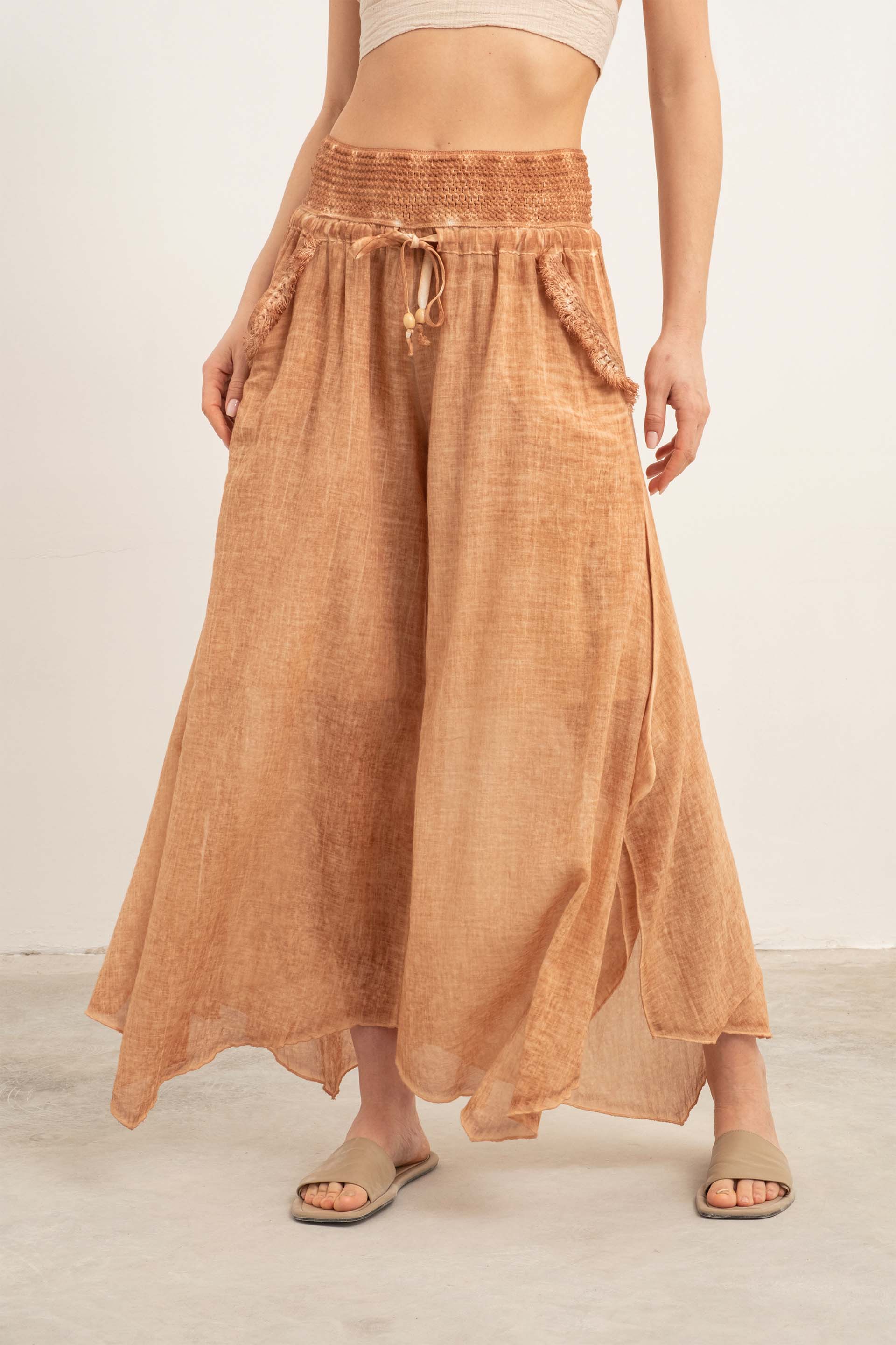 İspanyol Paça Otantik Kadın Pantolon #renk_Mocha