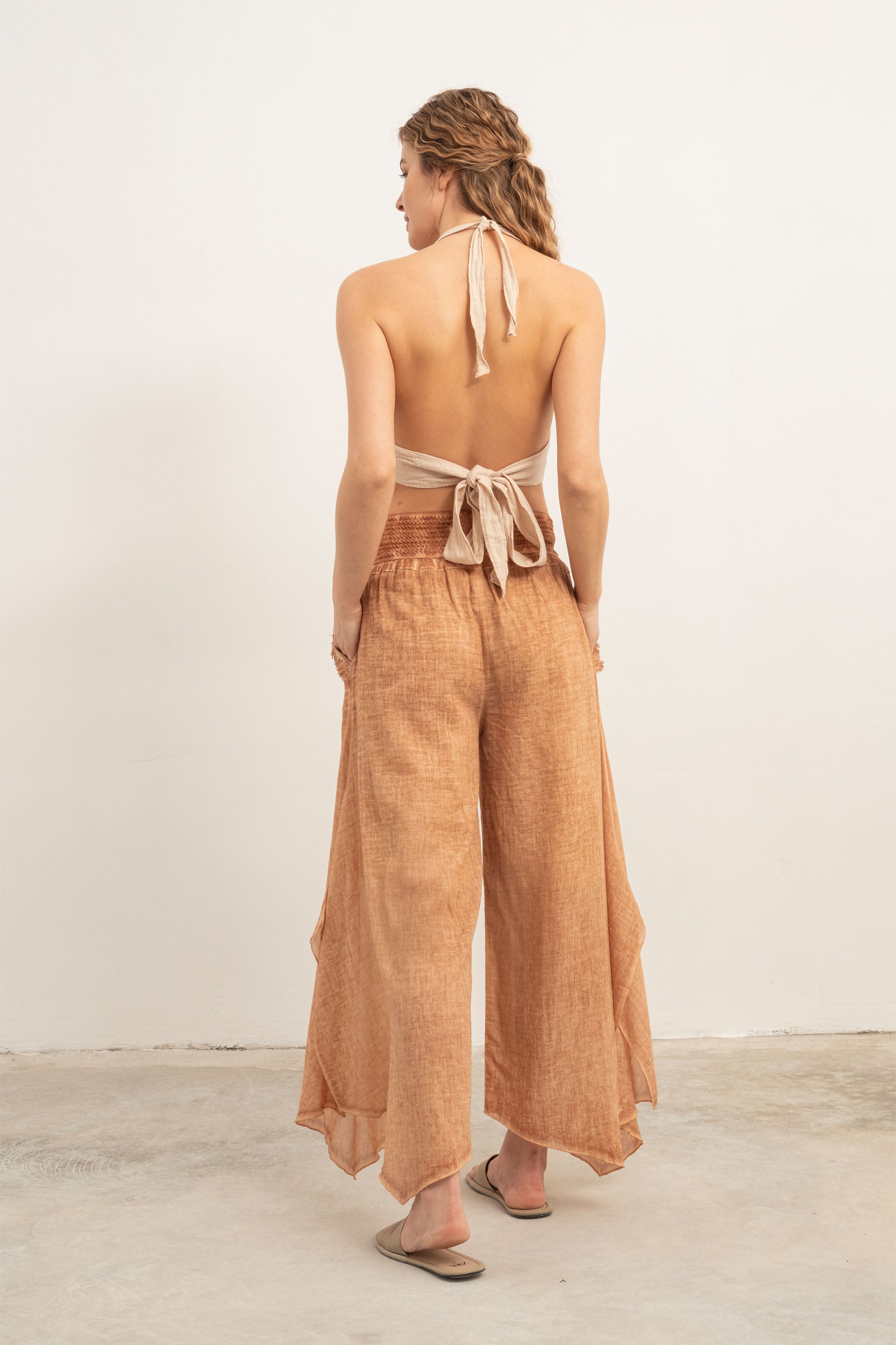 İspanyol Paça Otantik Kadın Pantolon #renk_Mocha