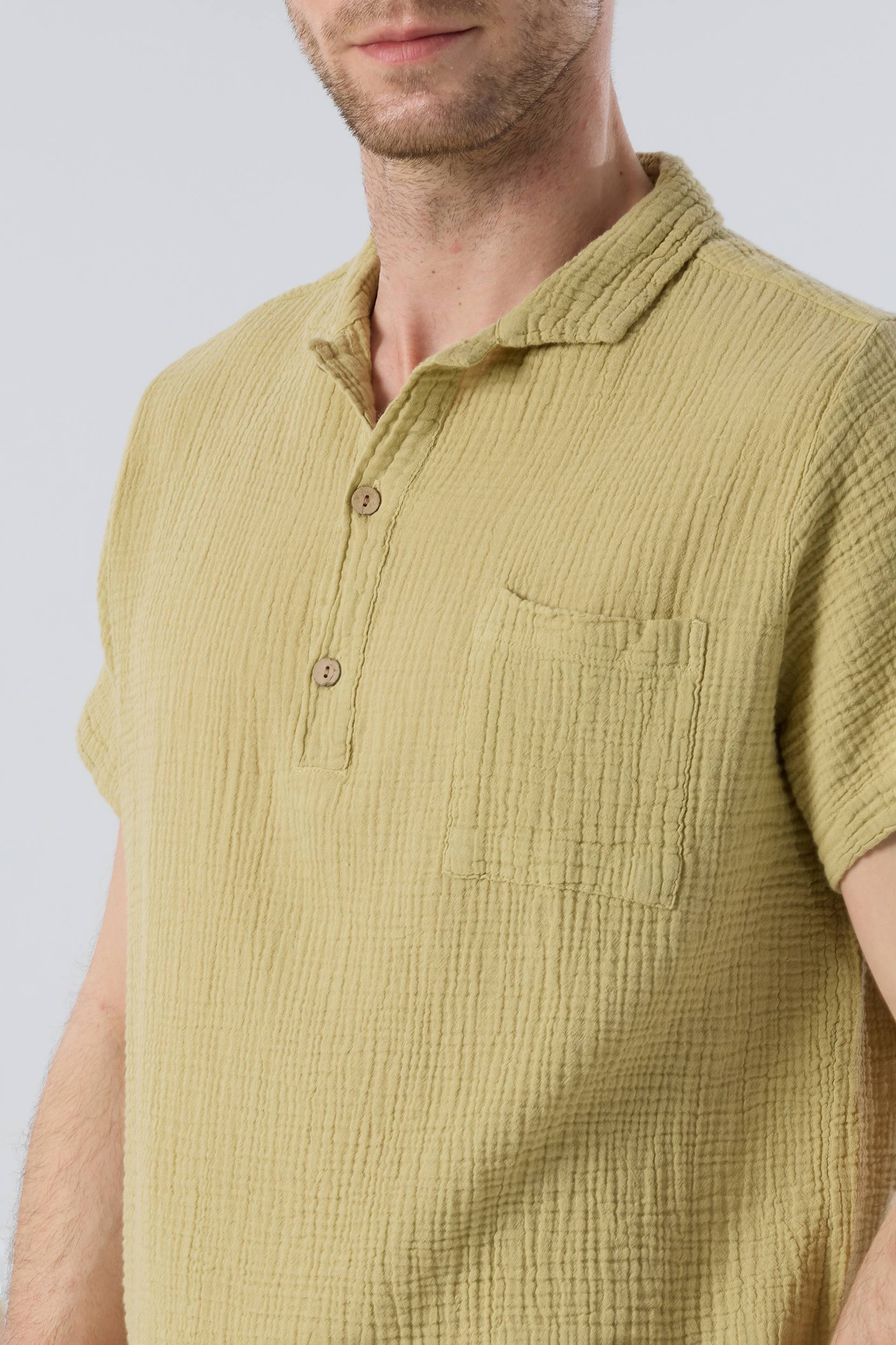 Müslin Polo Yaka Erkek Tişört #renk_Mint