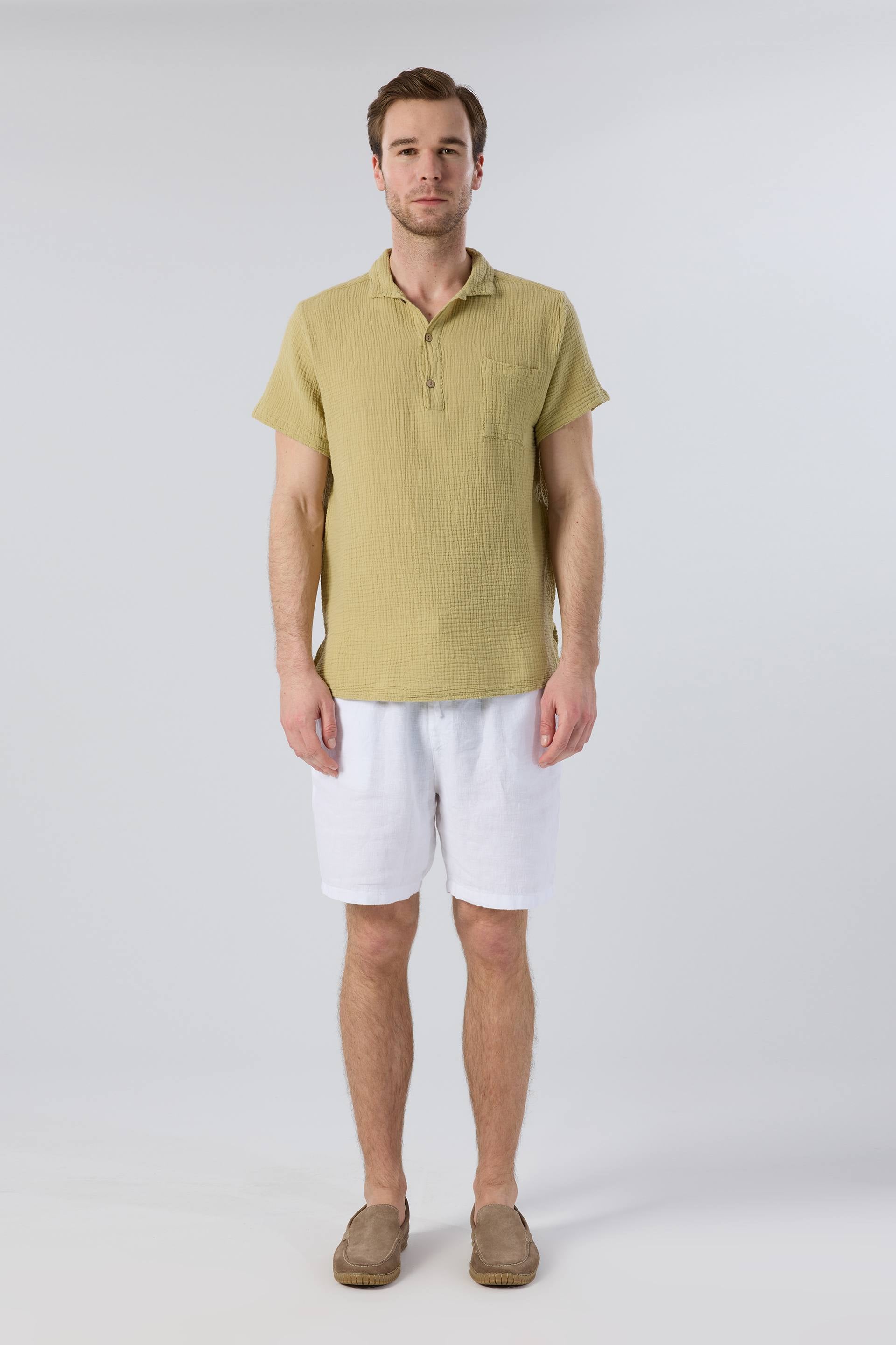 Müslin Polo Yaka Erkek Tişört #renk_Mint