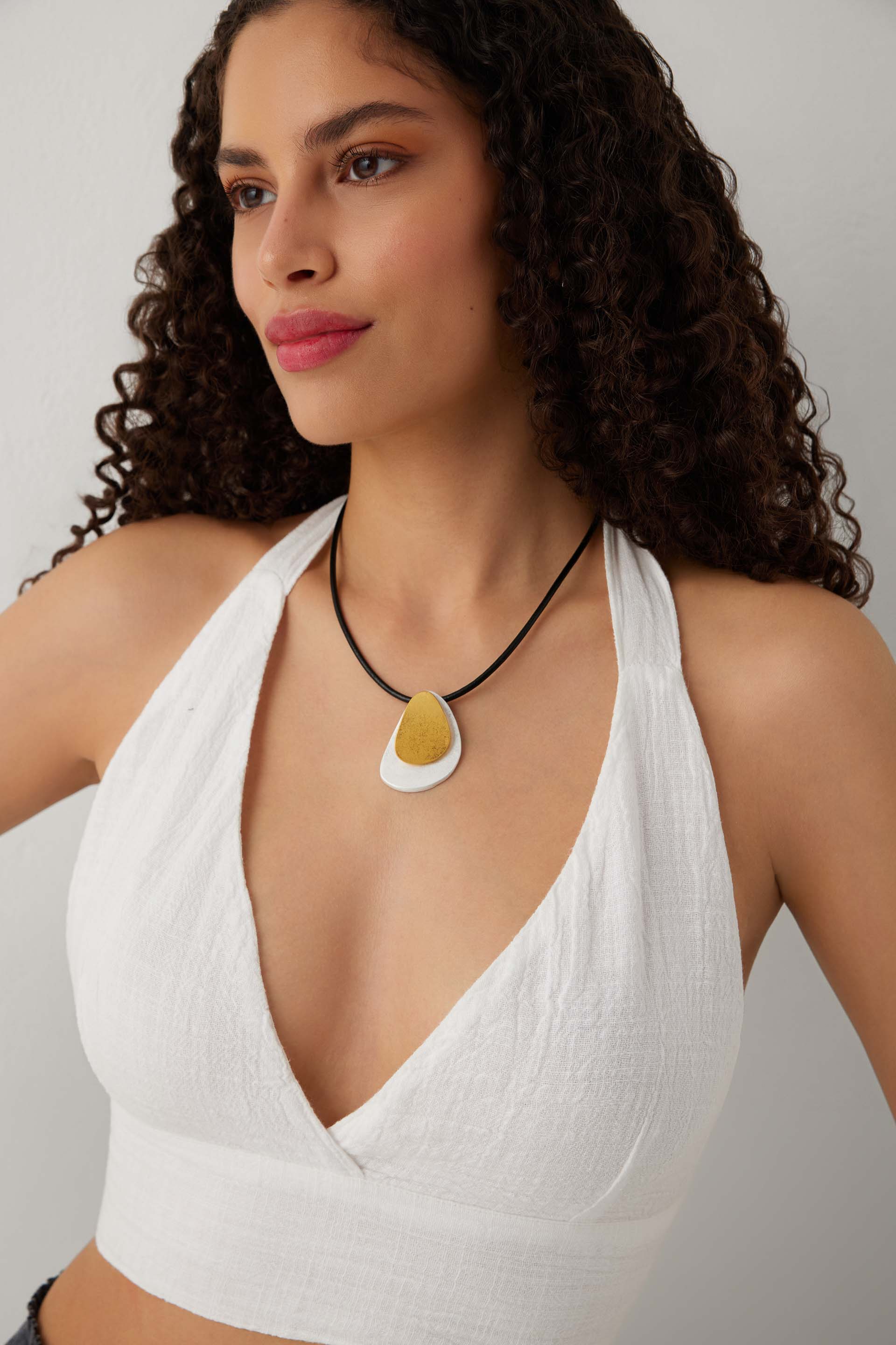 Arkadan Bağlamalı Pamuk Kadın Bralet Crop Top #renk_Beyaz