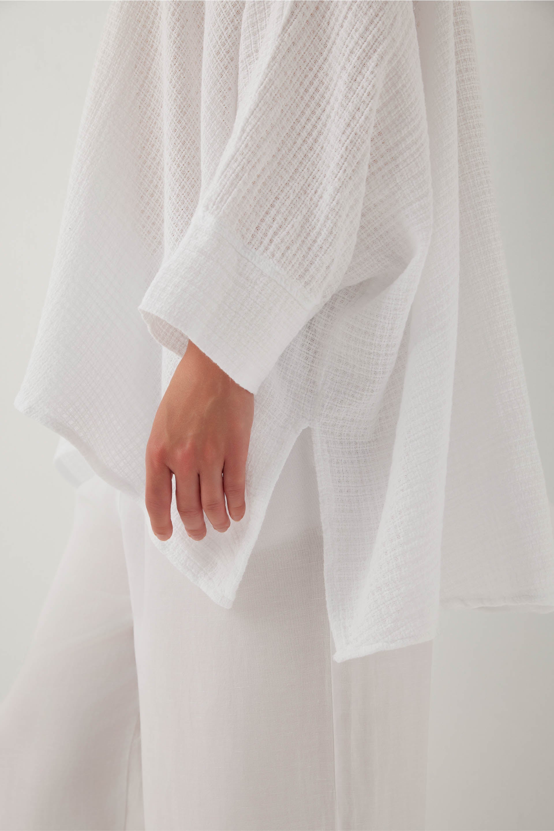 Ease Etamin Dokulu Kimono Gömlek