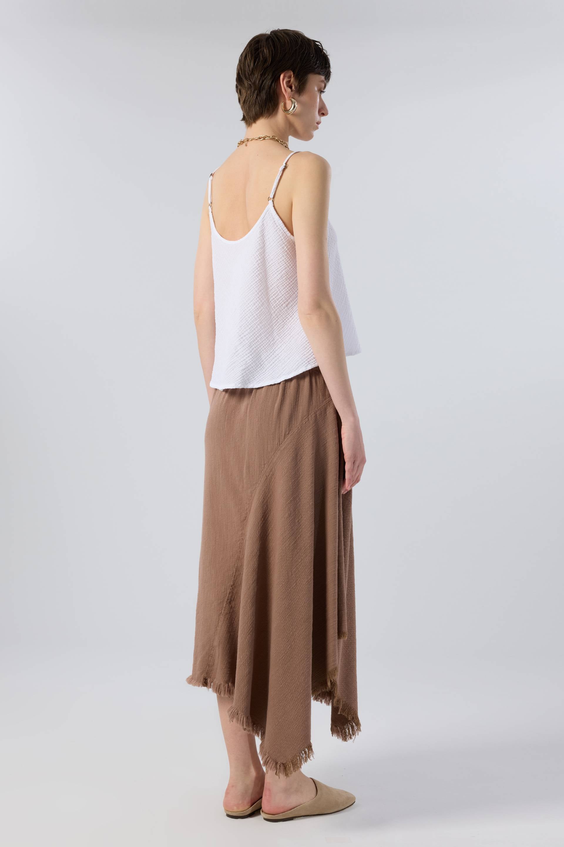 Nomad Müslin Askılı Bluz #renk_Beyaz