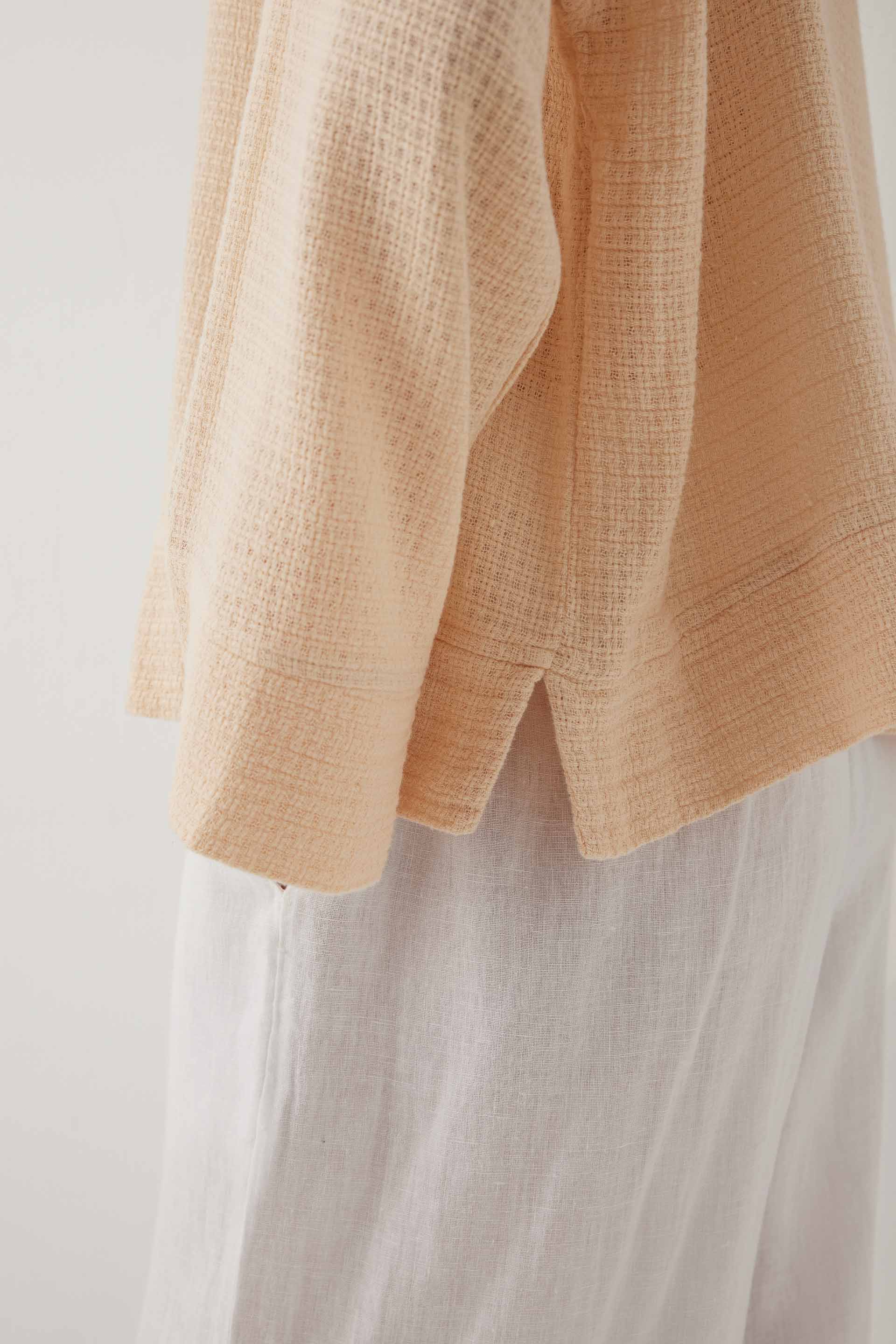 Ease Kimono Kollu Kadın Bluz #renk_Pudra