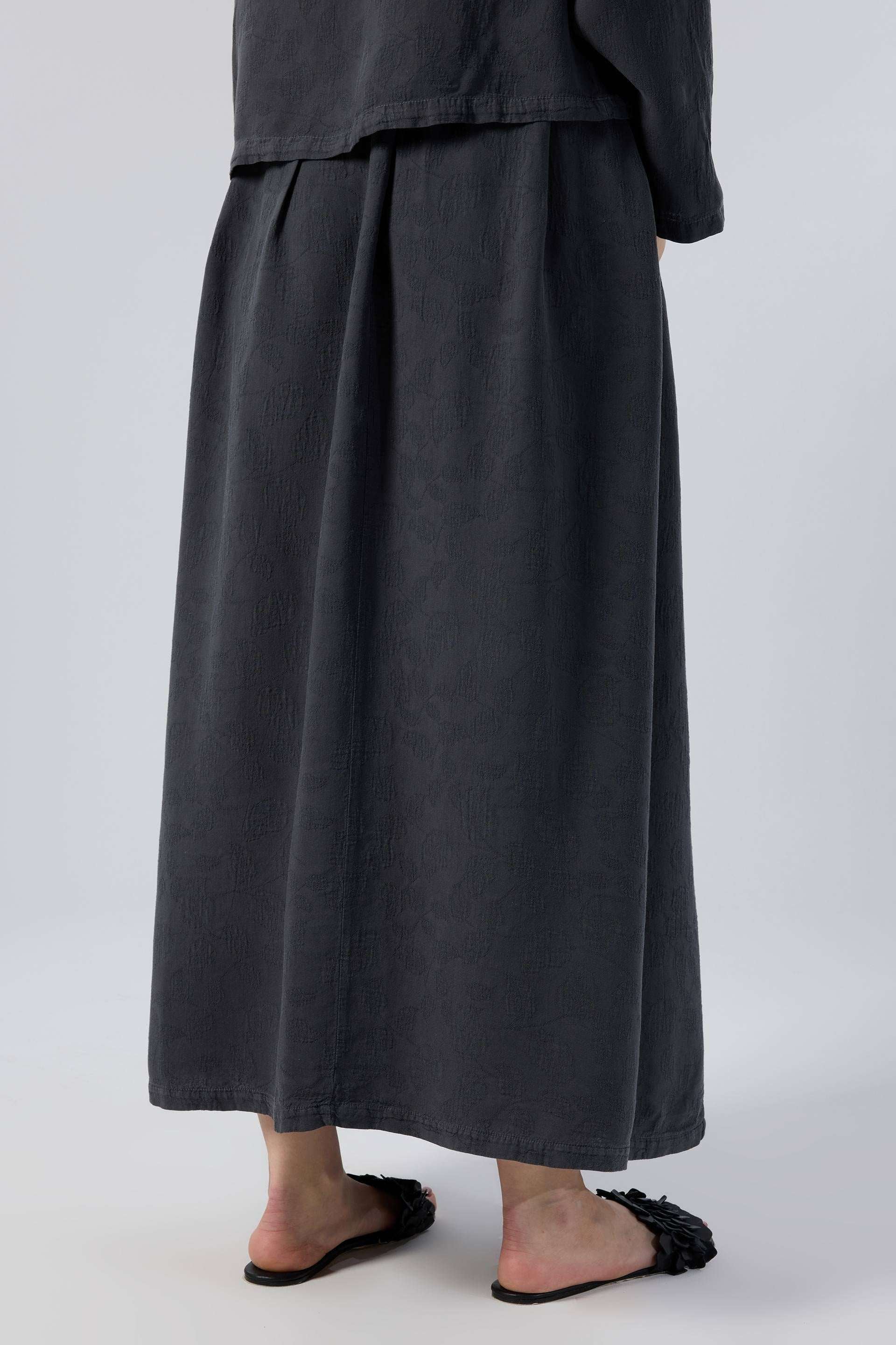 Woven Flora Jakar Tencel Uzun Çan Etek #renk_Antrasit