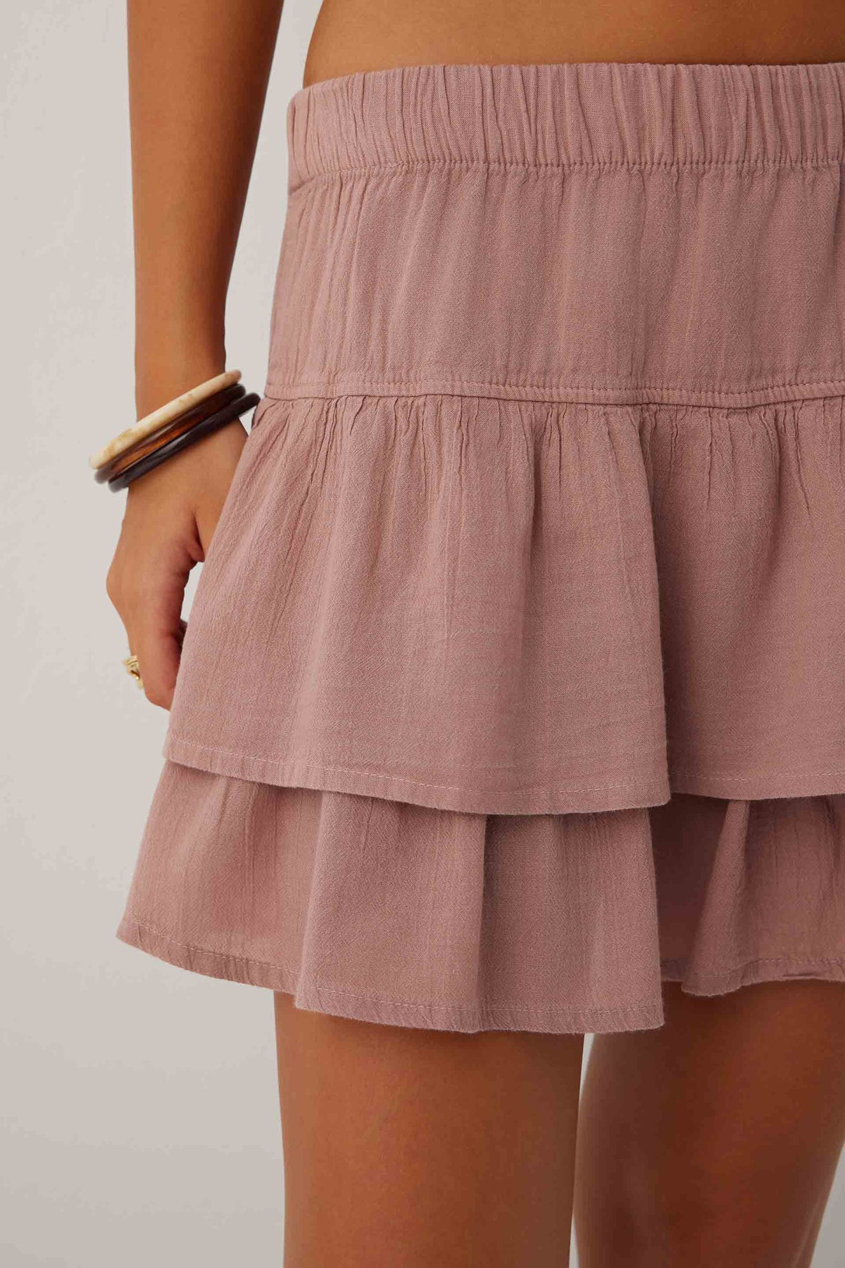 Breeze Katlı Şort Astarlı Etek #renk_Rose