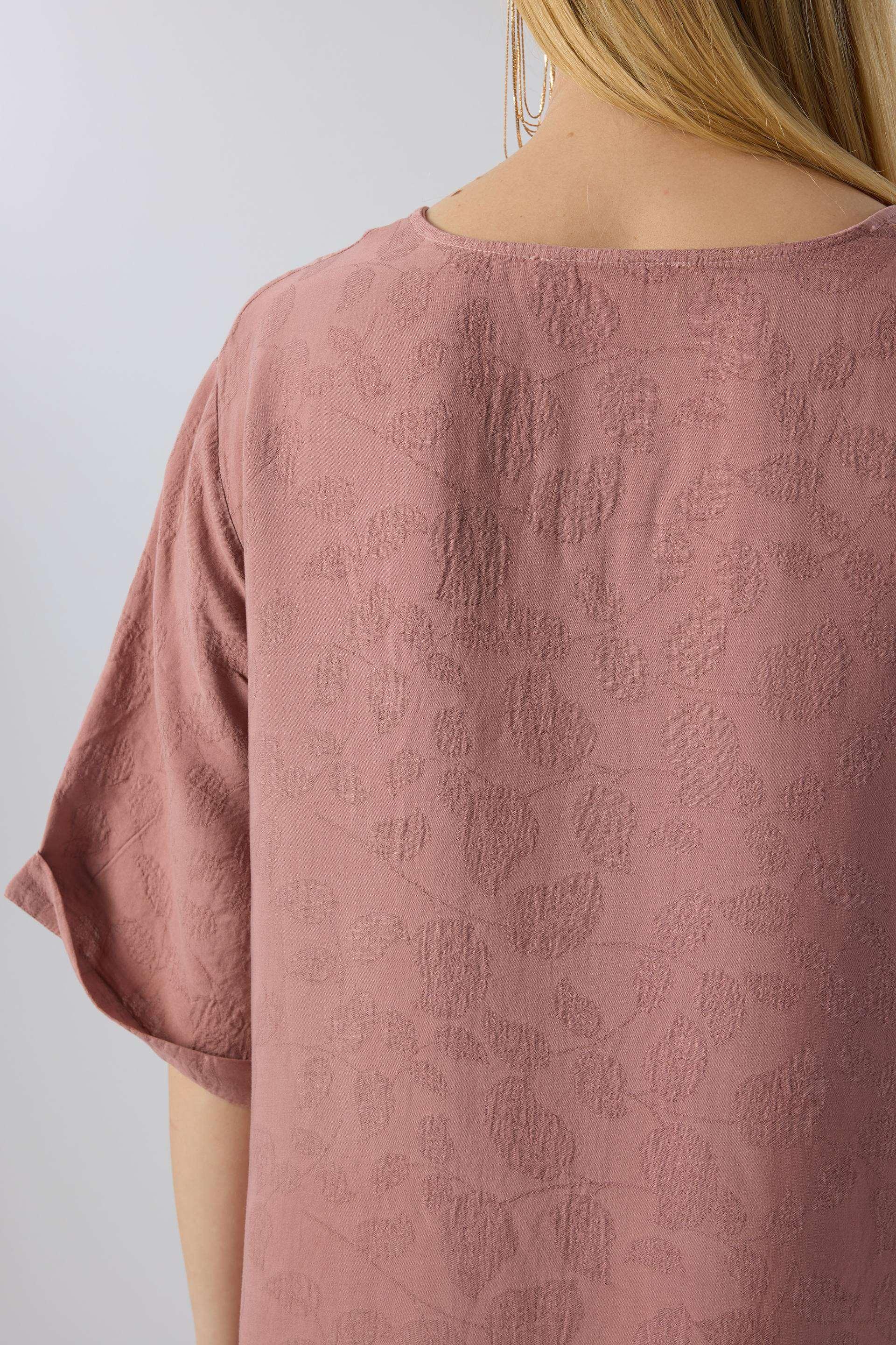 Woven Flora Dokulu Tensel Çan Elbise #renk_Rose