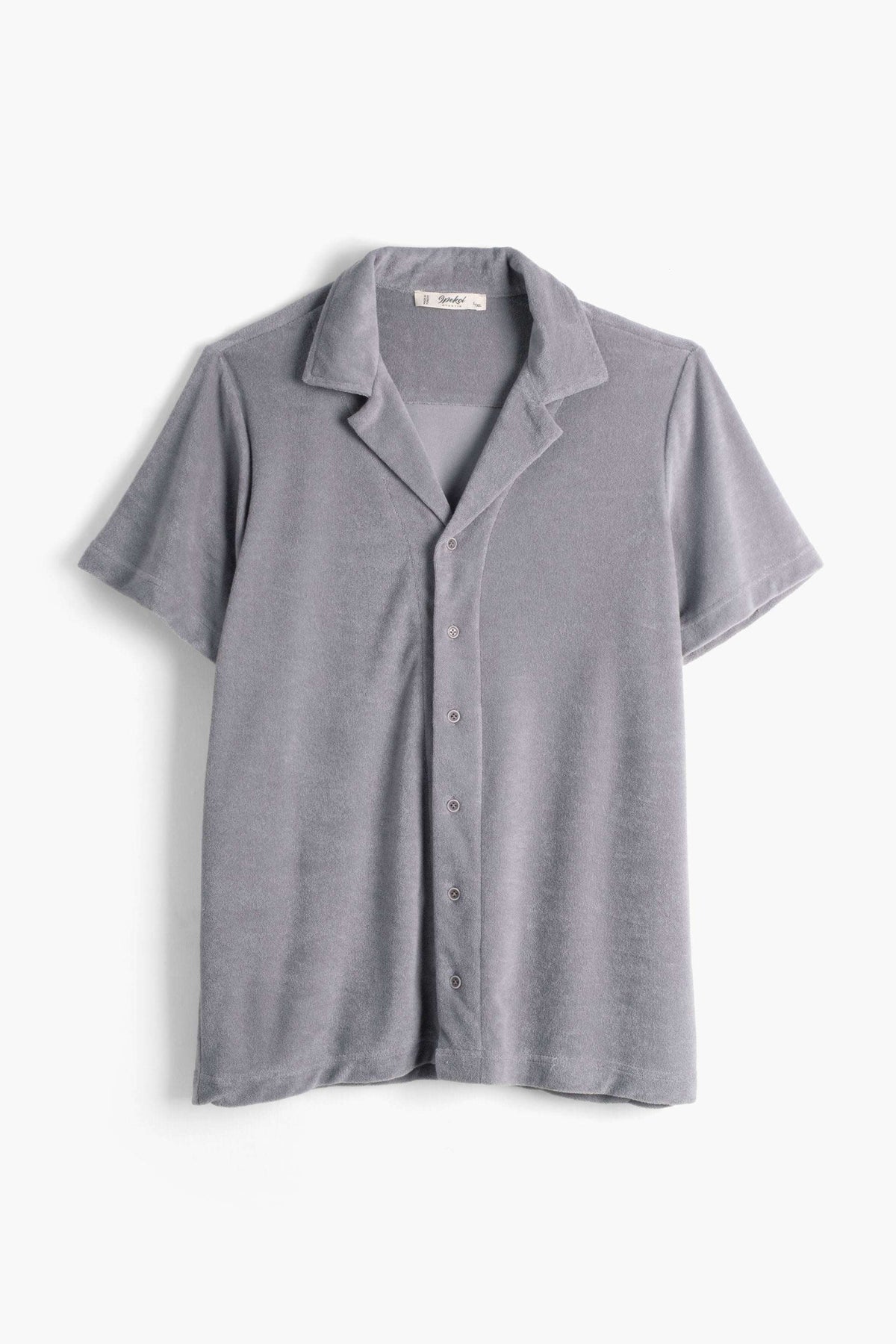 Terry Flow Cotton Erkek Gömlek #renk_Koyu Gri