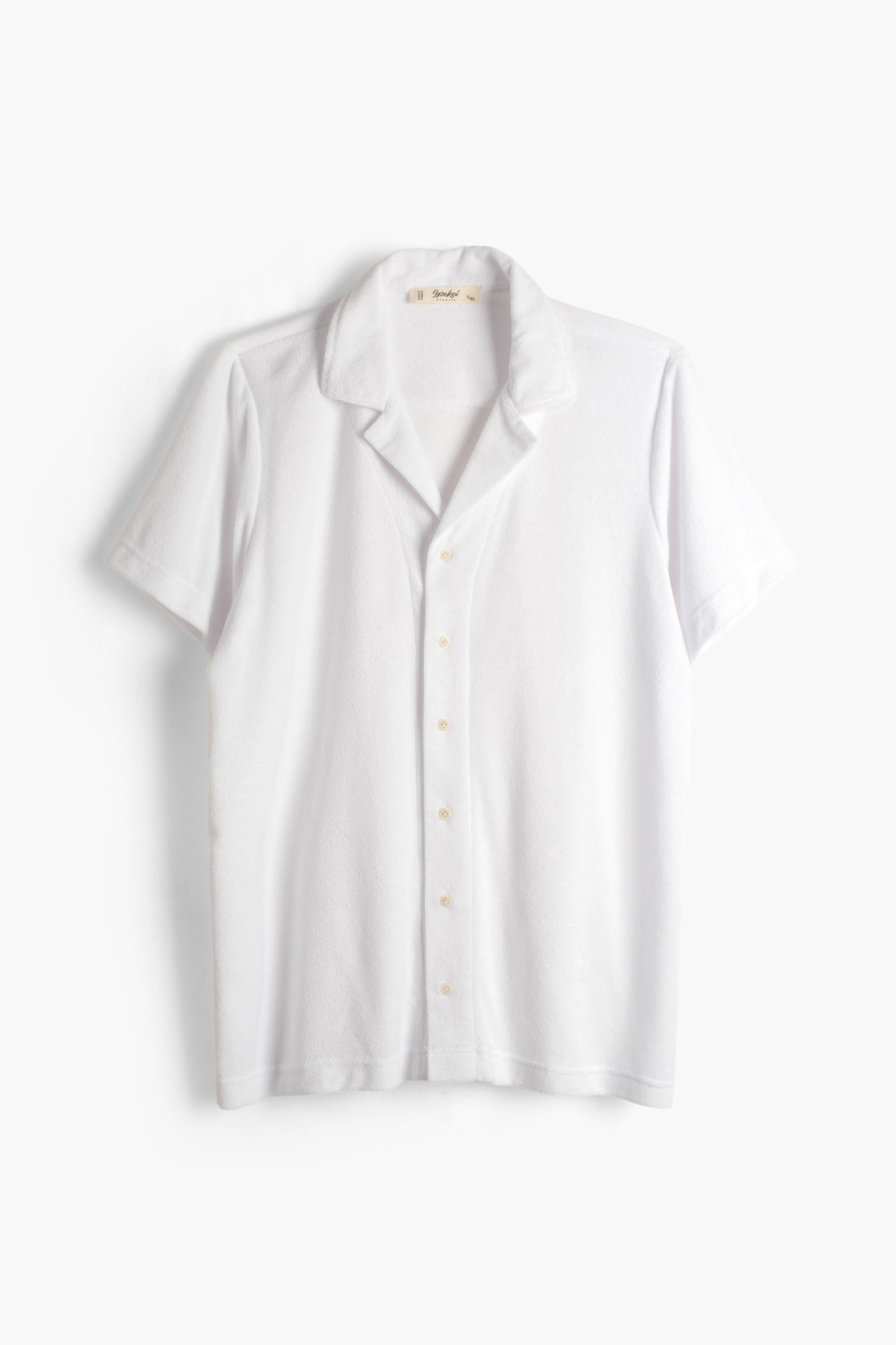 Terry Flow Cotton Erkek Gömlek #renk_Beyaz