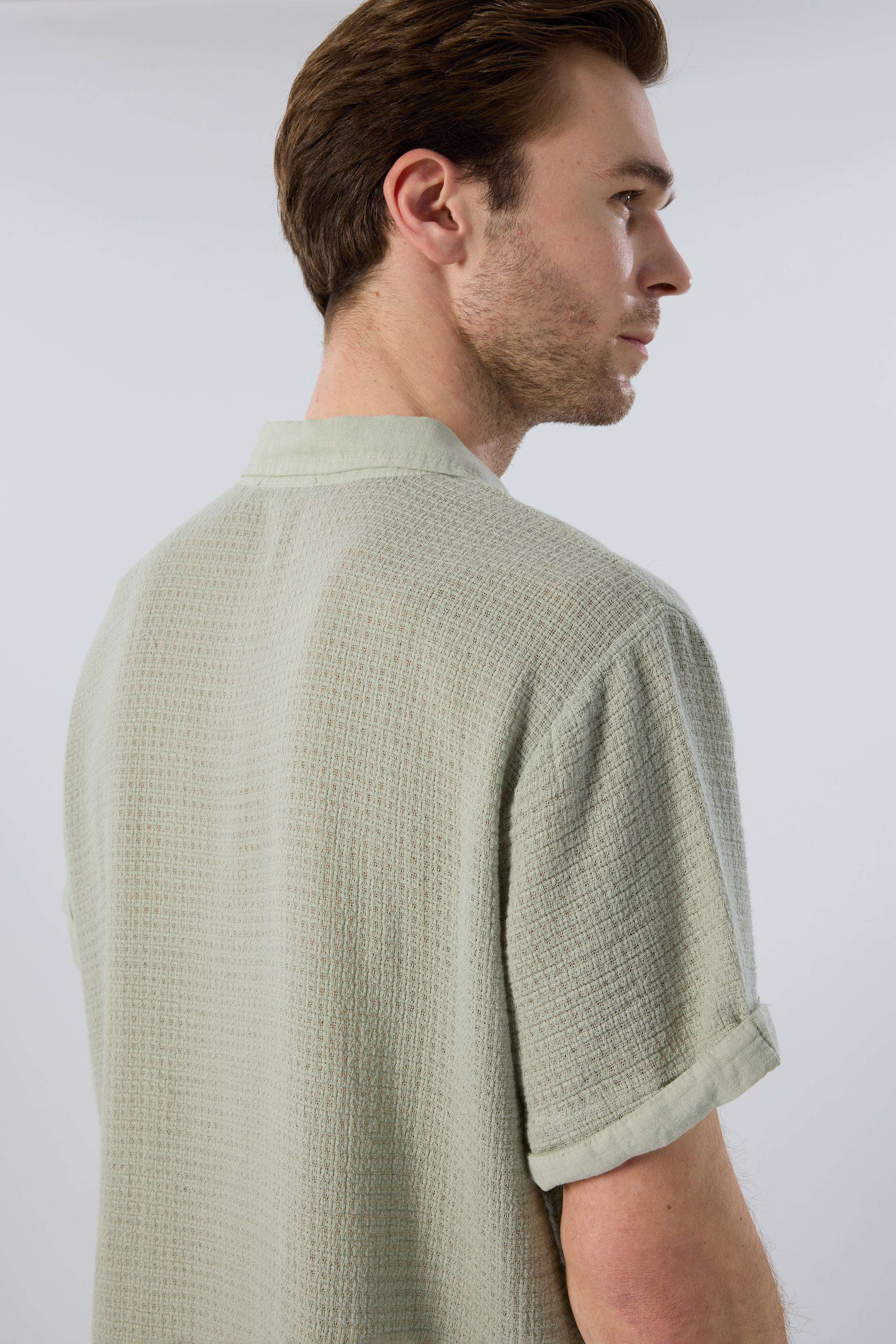 Ease Polo Yaka Garnili Erkek Tişört #renk_Ada Çayı