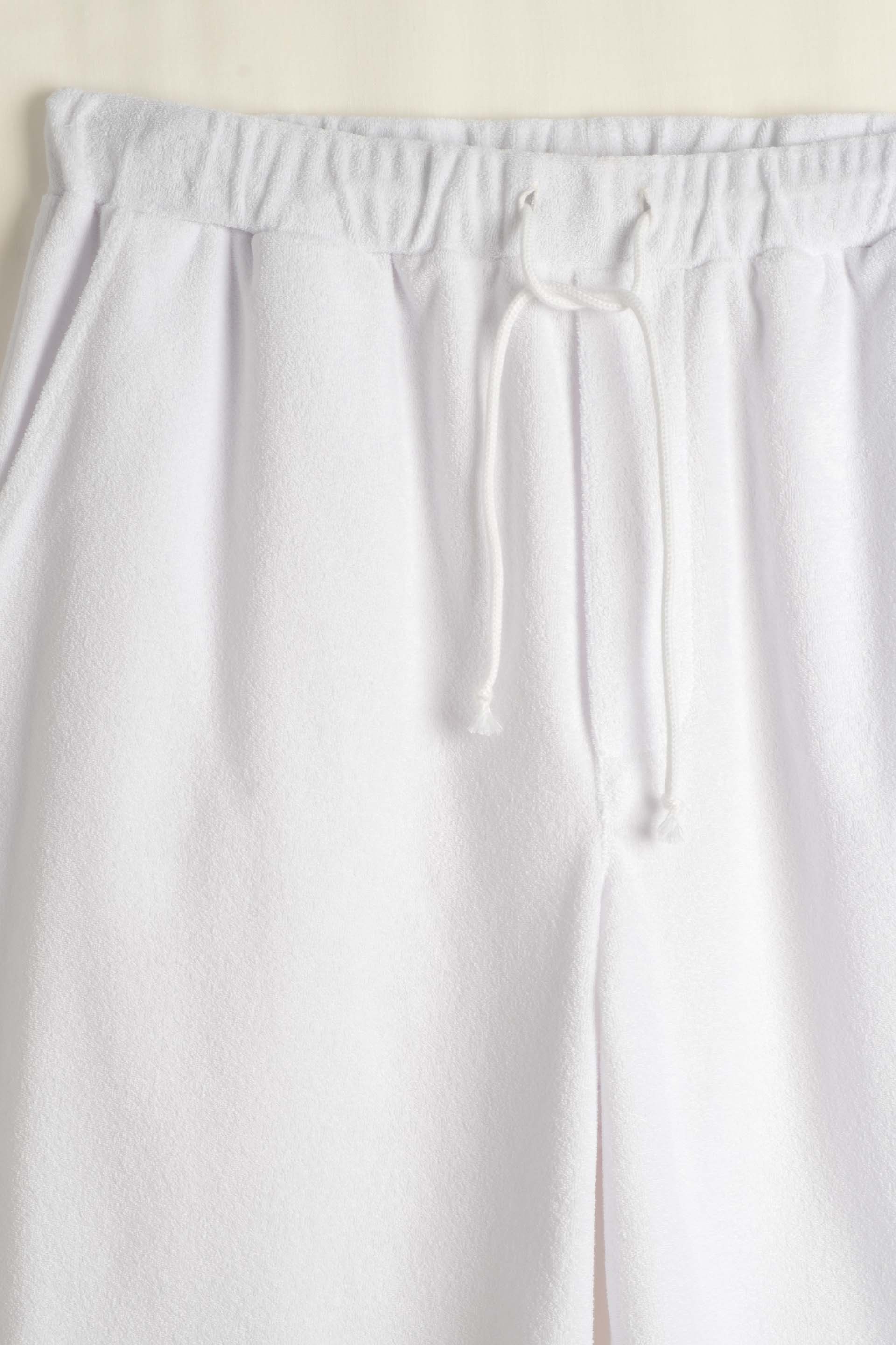 Terry Flow Cotton Erkek Şort #renk_Beyaz
