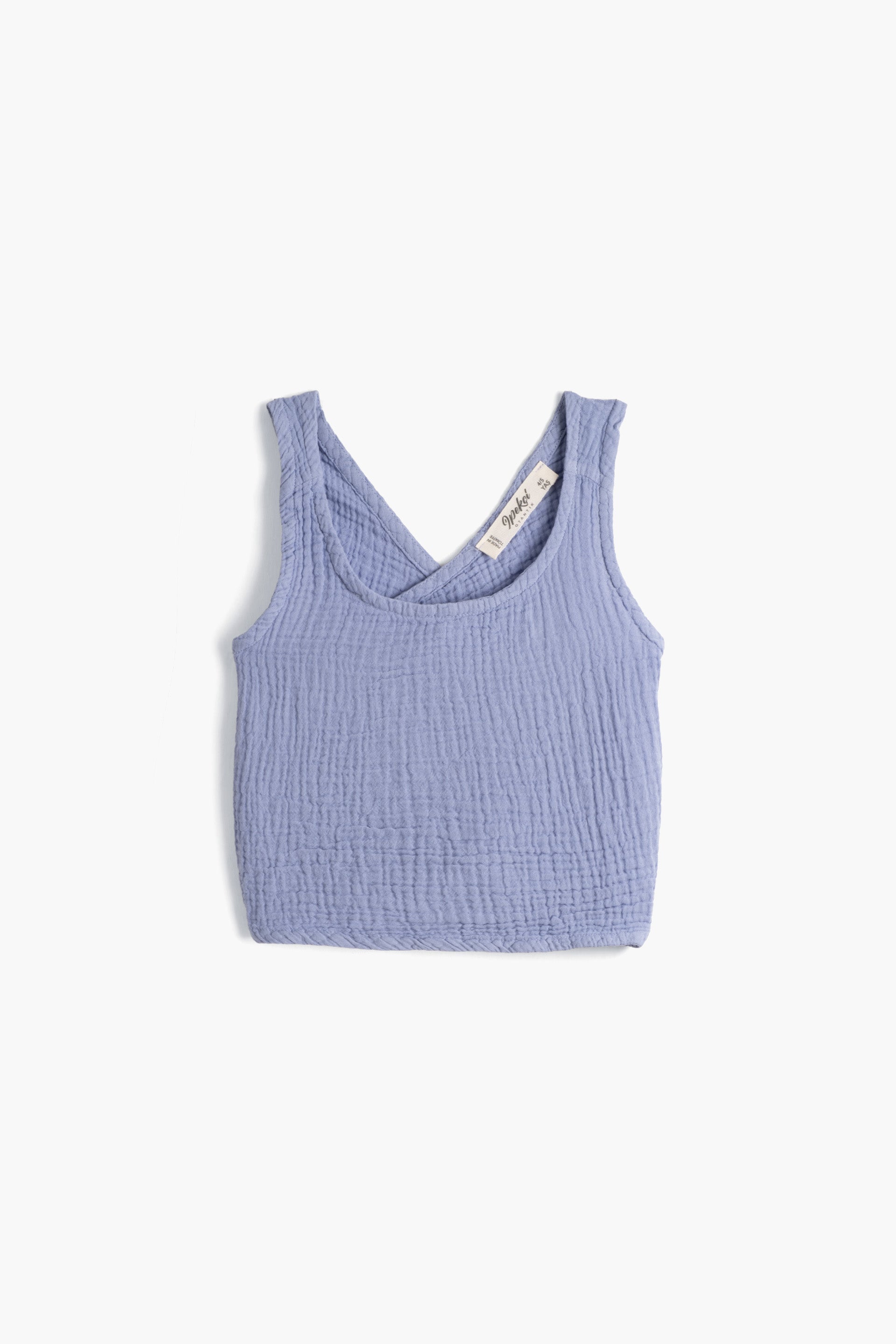 Nomad Müslin Çapraz Askılı Kız Çocuk Bluz #renk_Denim Blue