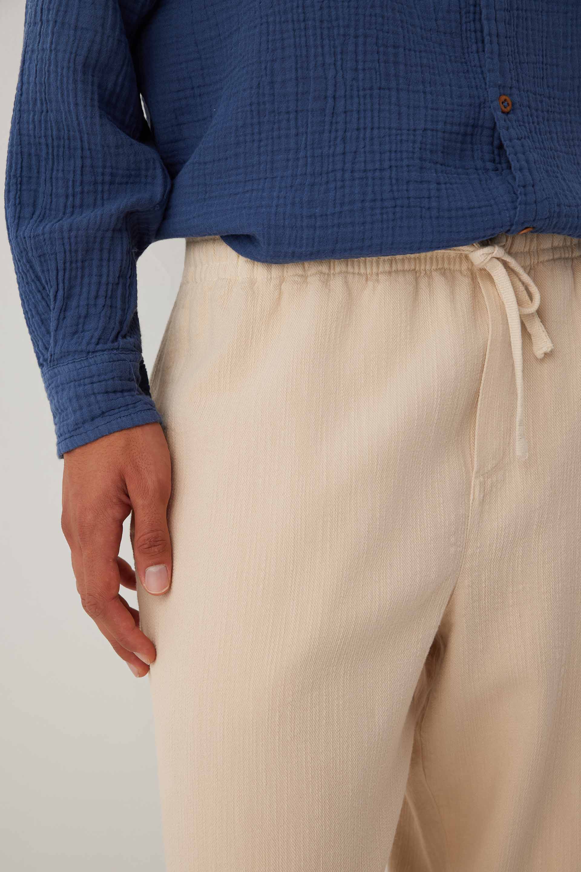 Flow Unisex Düz Paça Pantolon #renk_Bej