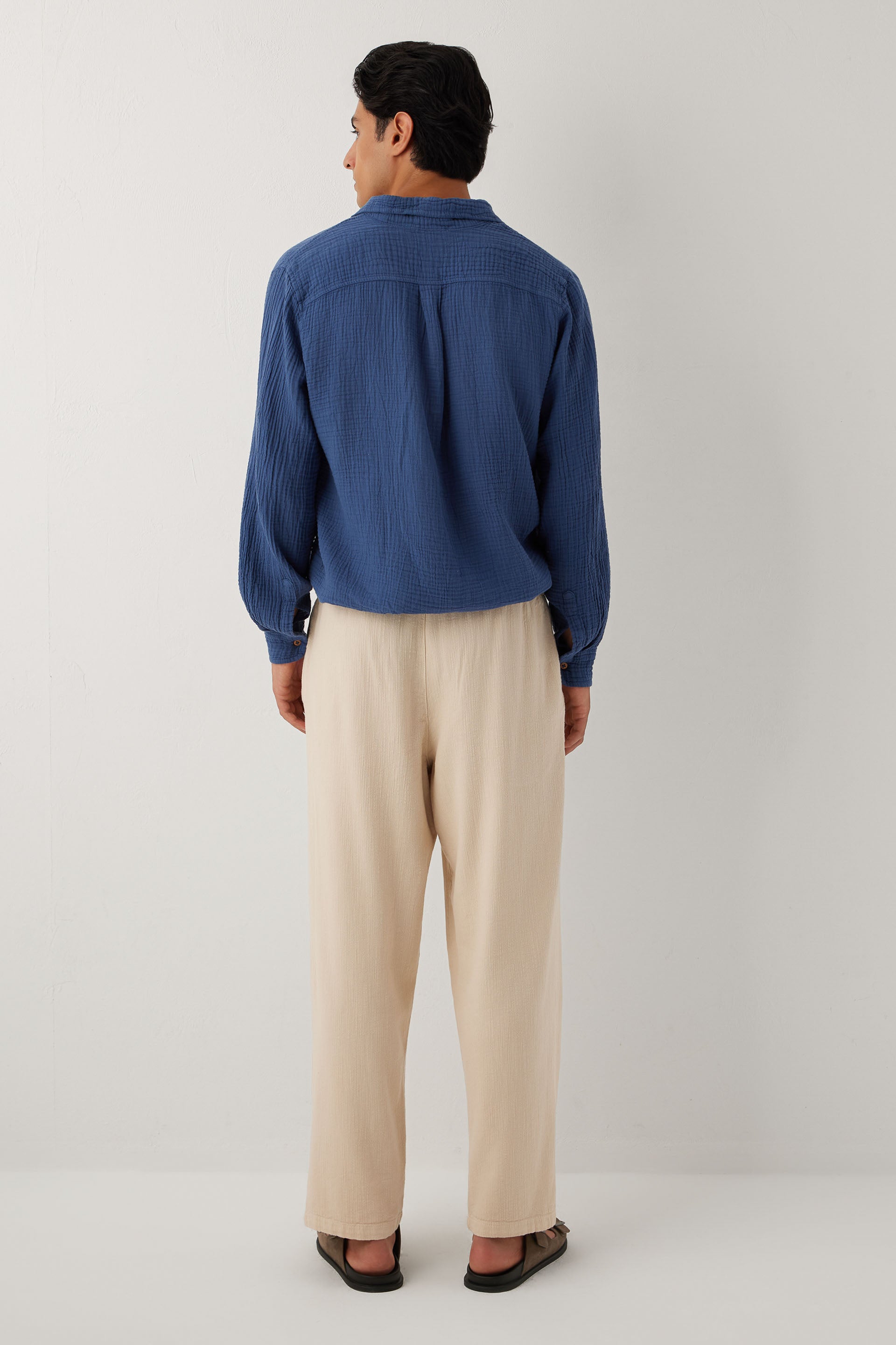 Flow Unisex Düz Paça Pantolon #renk_Bej
