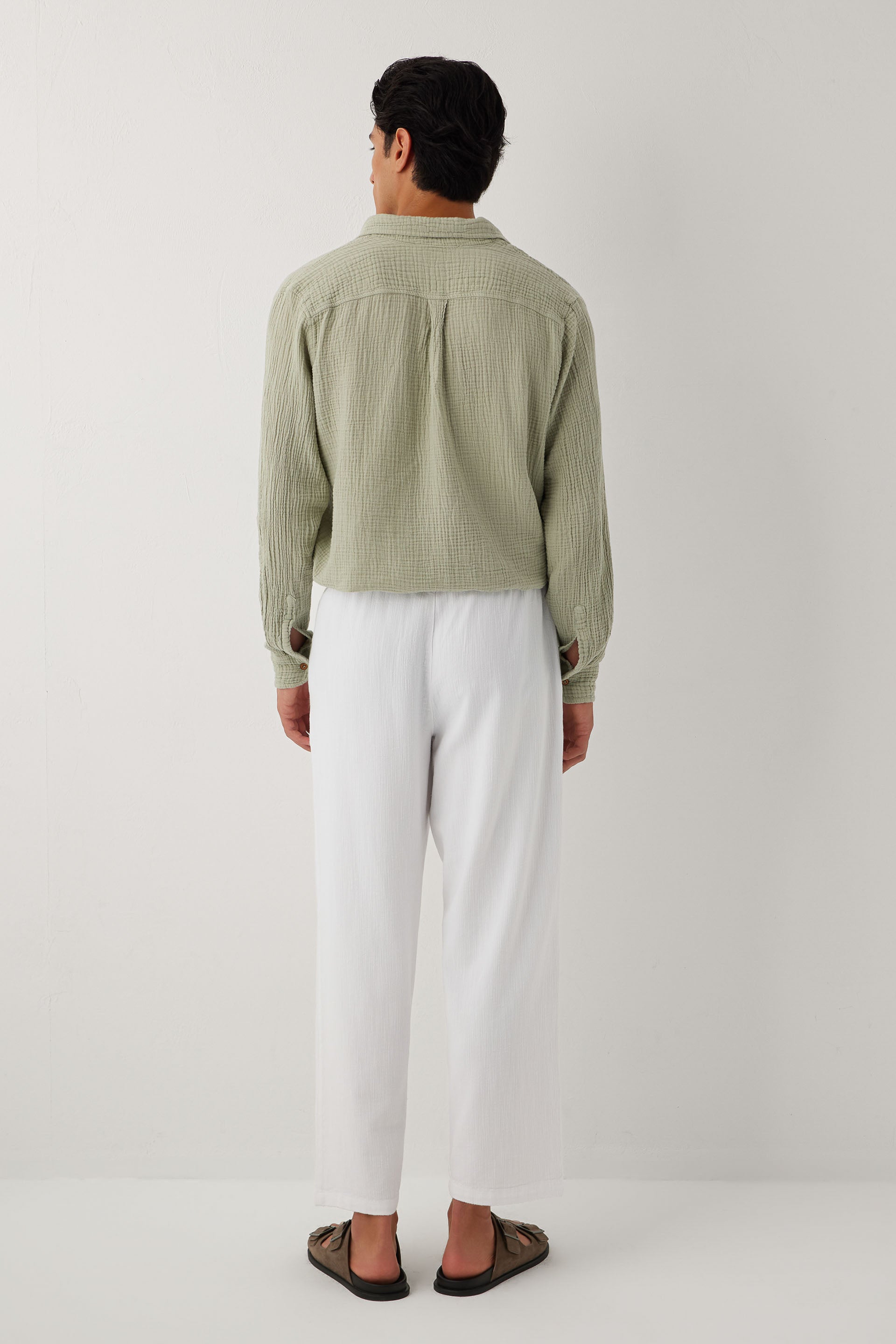 Flow Unisex Düz Paça Pantolon #renk_Beyaz