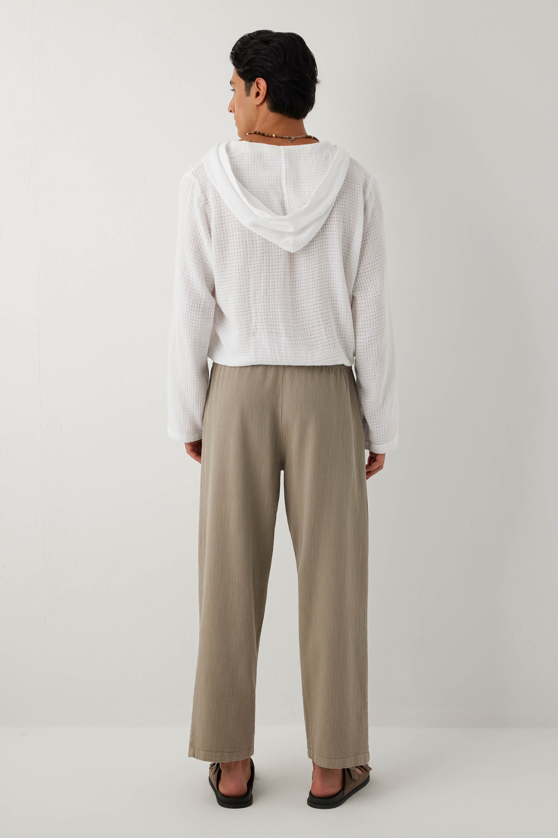 Flow Unisex Düz Paça Pantolon #renk_Olive